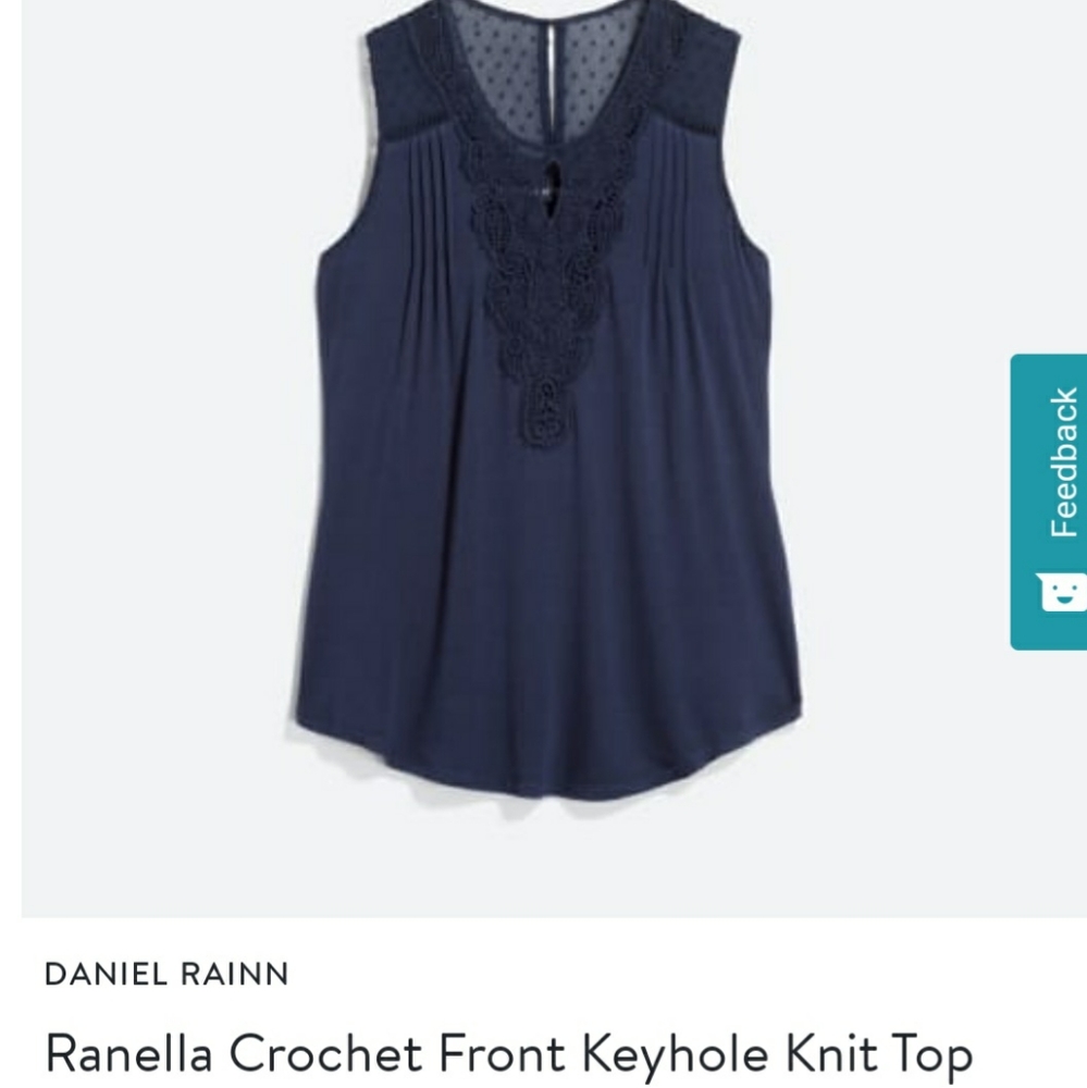 Daniel Rainn Blue Lace Tank